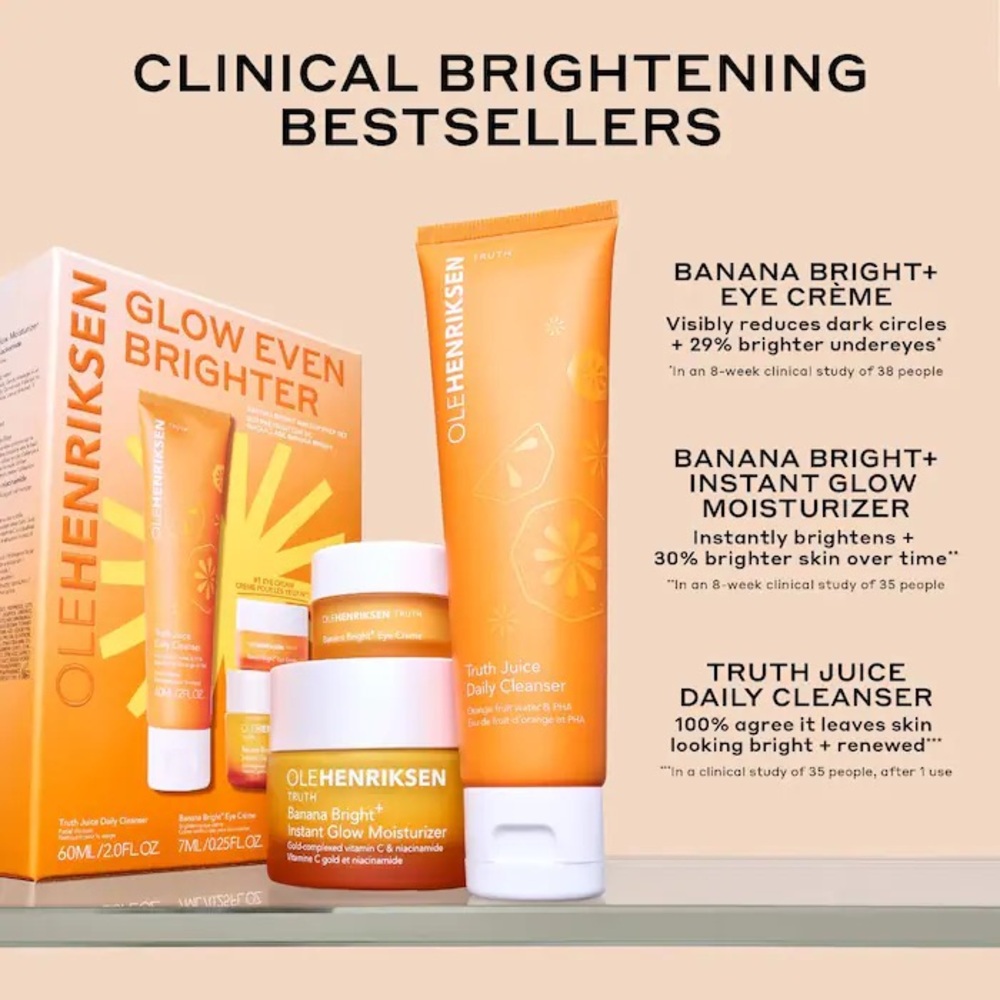 OleHenriksen Glow Even Brighter Banana Bright Makeup Prep Set - Picture 2 of 10